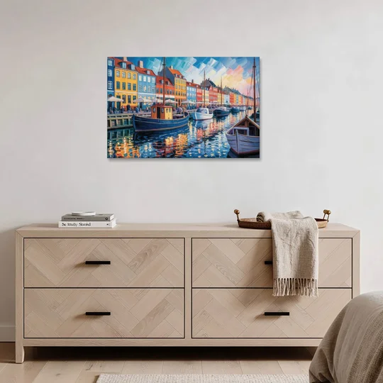 Nyhavn Serenity - Canvas Wall Art - Coffee Table - 36x24