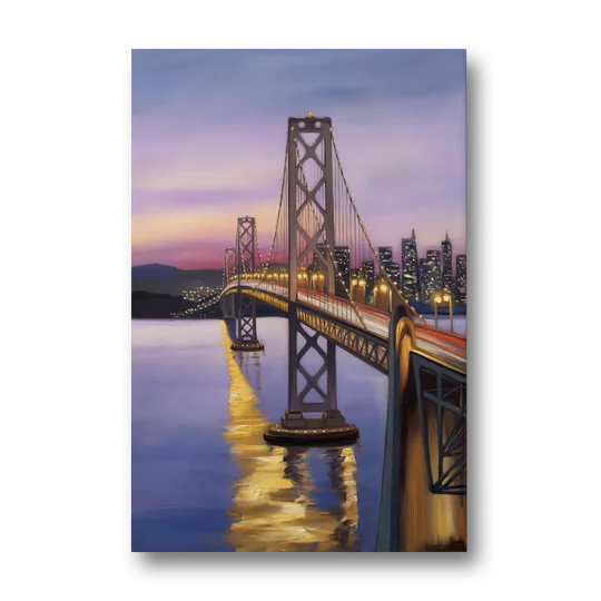 Oakland Bay Bridge View - Canvas Wall Art - Front