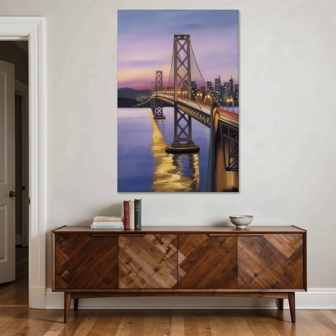 Oakland Bay Bridge View - Canvas Wall Art - Coffee Table - 40x60