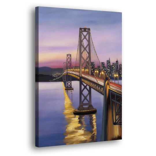 Oakland Bay Bridge View - Canvas Wall Art - Side