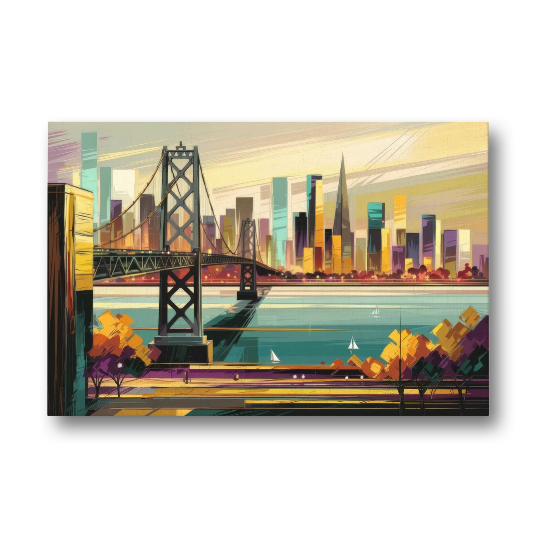 Oakland Downtown Vibes - Canvas Wall Art - Front