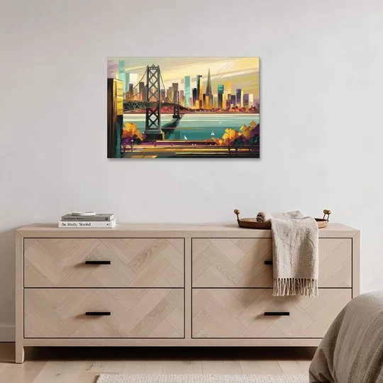 Oakland Downtown Vibes - Canvas Wall Art - Coffee Table - 36x24