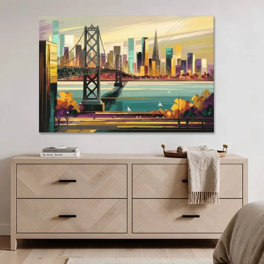 Oakland Downtown Vibes - Canvas Wall Art - Coffee Table - 60x40