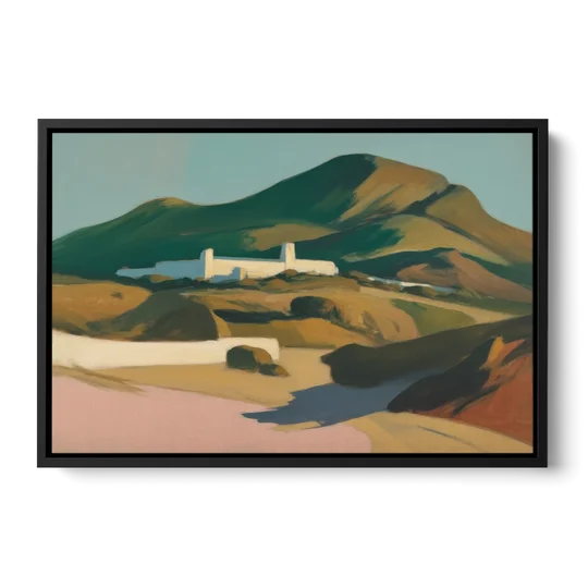 Obispado Hill Vista - Black Framed Canvas Wall Art - Front
