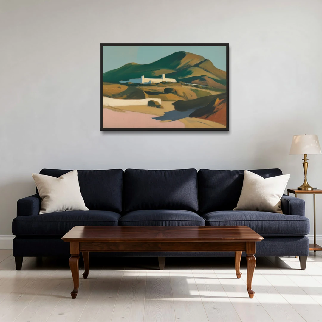 Obispado Hill Vista - Black Framed Canvas Wall Art - Sofa - 36x24