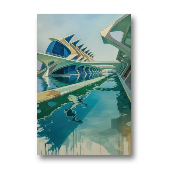 Oceanografic Valencia - Canvas Wall Art - Front