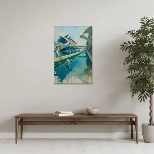 Oceanografic Valencia - Canvas Wall Art - Coffee Table - 24x36