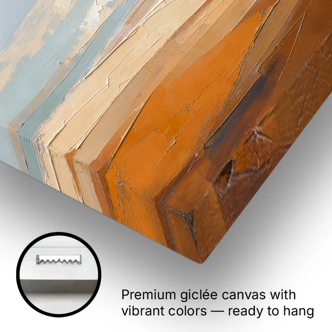 Ochre Desert Horizon at First Light - Canvas Wall Art - Gallery Wrap Corner