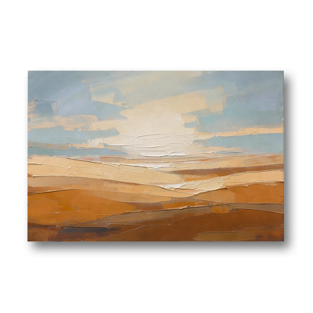Ochre Desert Horizon at First Light - Canvas Wall Art - Front