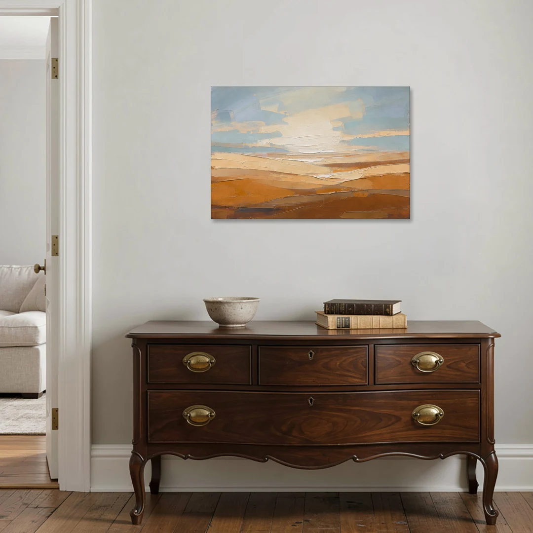 Ochre Desert Horizon at First Light - Canvas Wall Art - Coffee Table - 36x24
