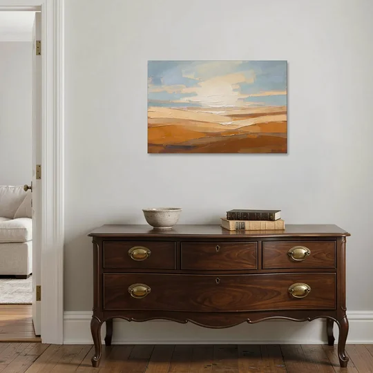 Ochre Desert Horizon at First Light - Canvas Wall Art - Coffee Table - 36x24
