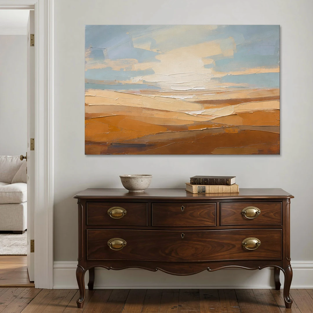 Ochre Desert Horizon at First Light - Canvas Wall Art - Coffee Table - 60x40