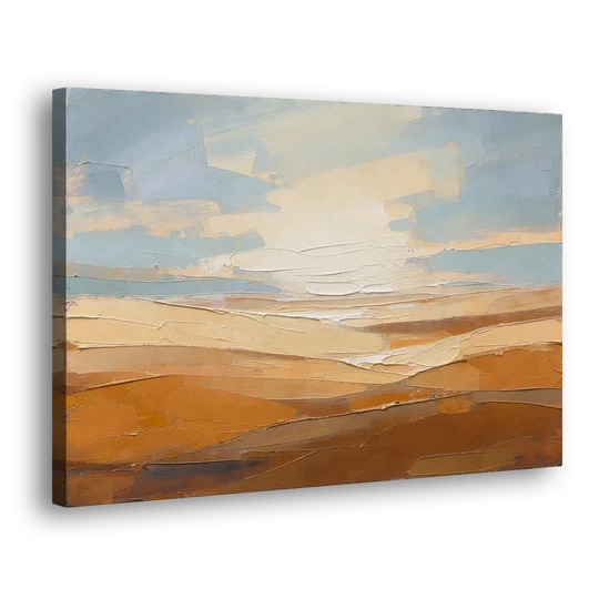 Ochre Desert Horizon at First Light - Canvas Wall Art - Side