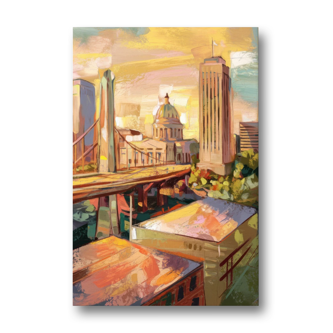 Oklahoma City Historic Landmarks - Canvas Wall Art - Front