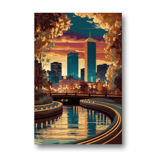 Oklahoma City Scenic Views - Canvas Wall Art - Front