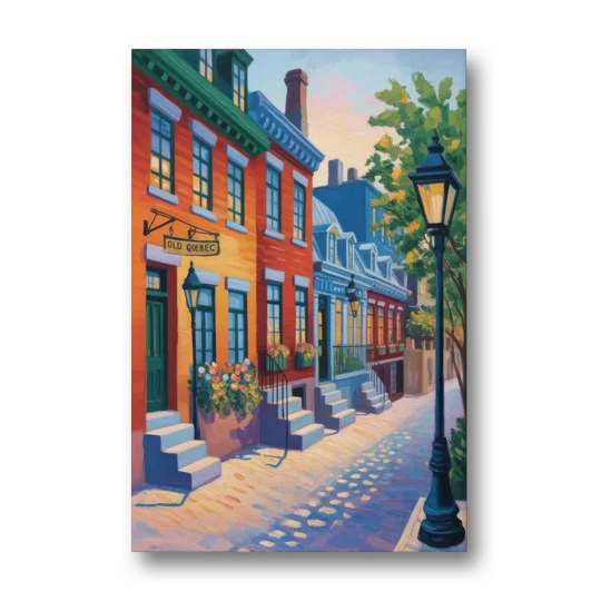 Old Quebec Streets - Canvas Wall Art - Front