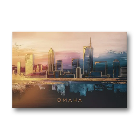Omaha City Skyline - Canvas Wall Art - Front