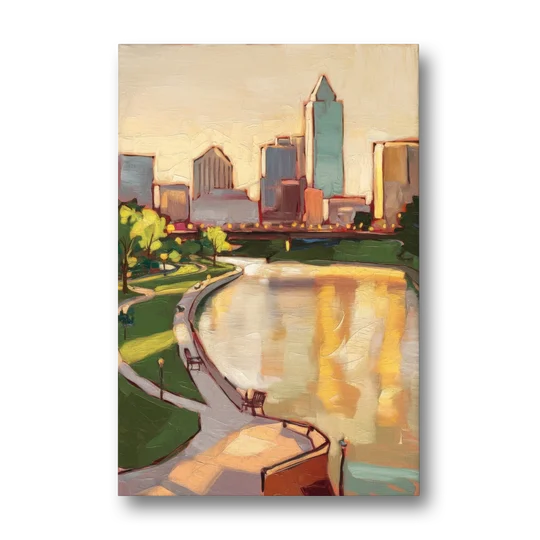 Omaha Scenic Riverfront - Canvas Wall Art - Front