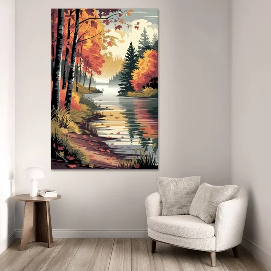 Ontario Autumn Colors - Canvas Wall Art - Sofa - 40x60