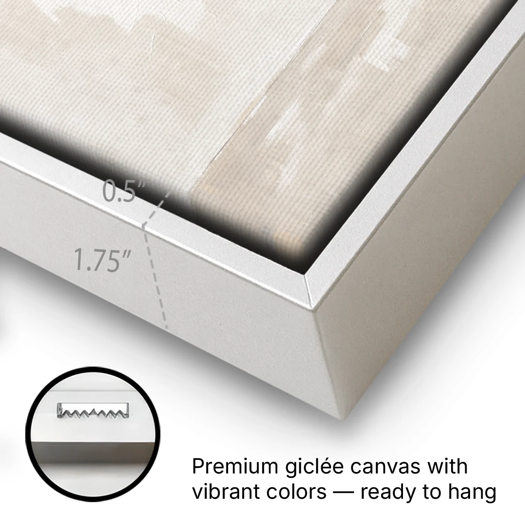 Open Book Painting on a Cream Side Chair - White Framed Canvas Wall Art - Gallery Wrap Corner