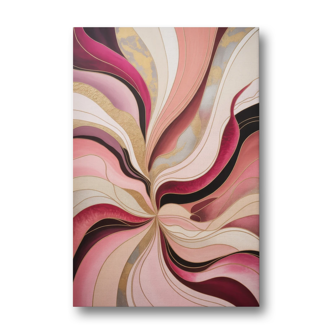 Opulent Serenity Pink Abstract - Canvas Wall Art - Front