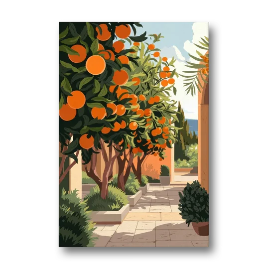 Orlando Citrus Grove Design - Canvas Wall Art - Front