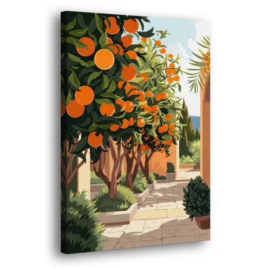 Orlando Citrus Grove Design - Canvas Wall Art - Side