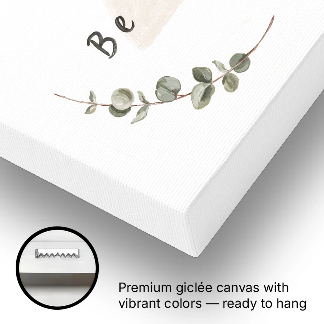 Over the Bed Wall Art Be Our Guest Eucalyptus - Canvas Wall Art - Gallery Wrap Corner
