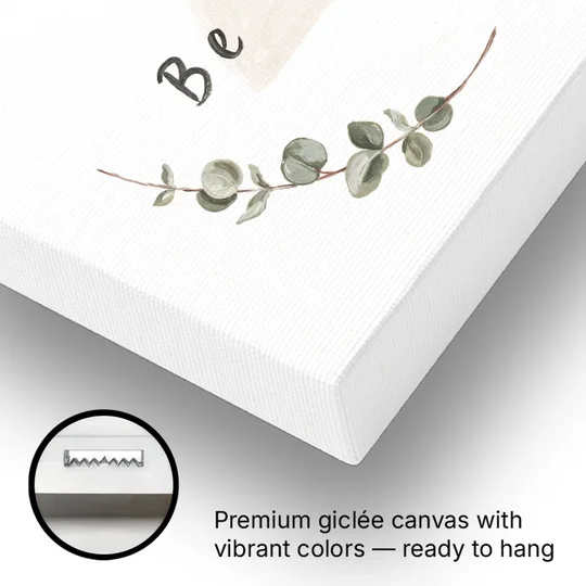 Over the Bed Wall Art Be Our Guest Eucalyptus - Canvas Wall Art - Gallery Wrap Corner
