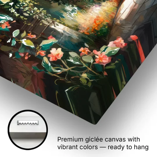 Oxford Botanical Gardens - Canvas Wall Art - Gallery Wrap Corner