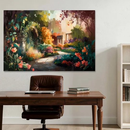 Oxford Botanical Gardens - Canvas Wall Art - Office - 60x40