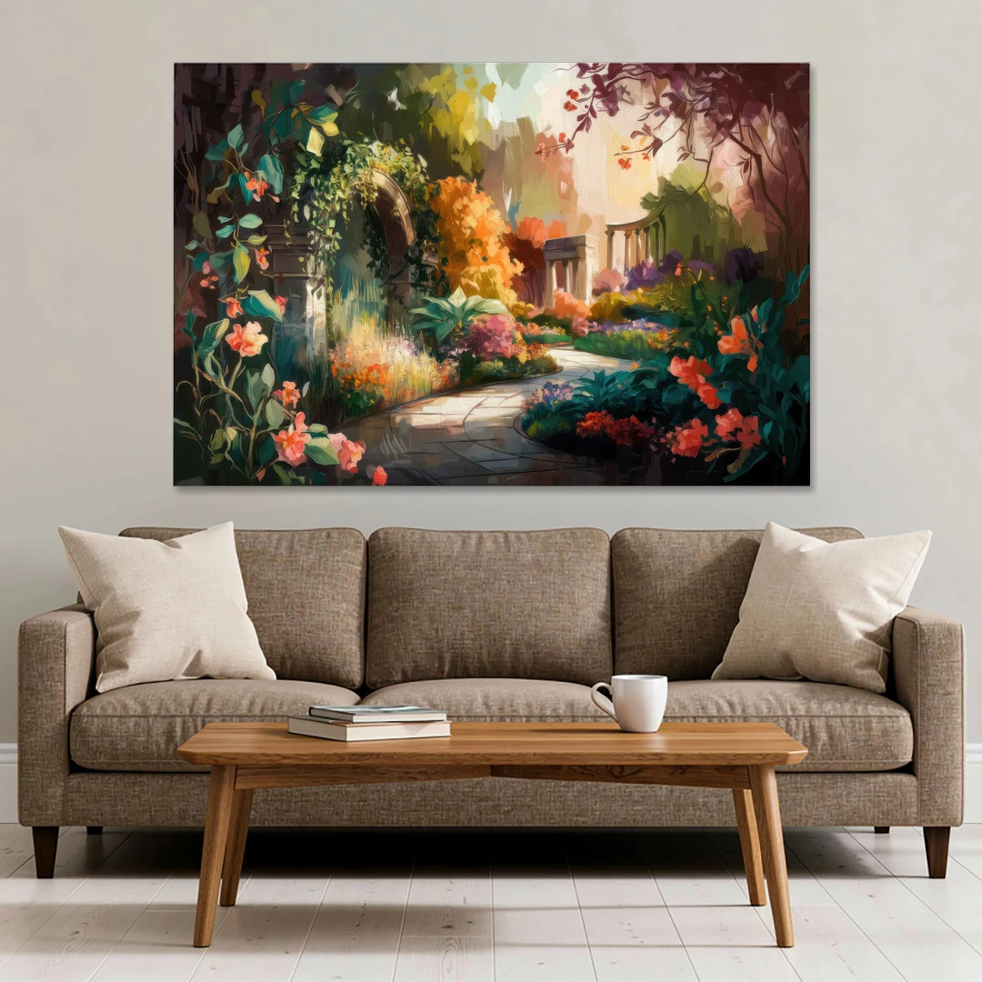 Oxford Botanical Gardens - Canvas Wall Art - Sofa - 60x40