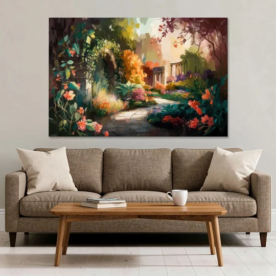 Oxford Botanical Gardens - Canvas Wall Art - Sofa - 60x40