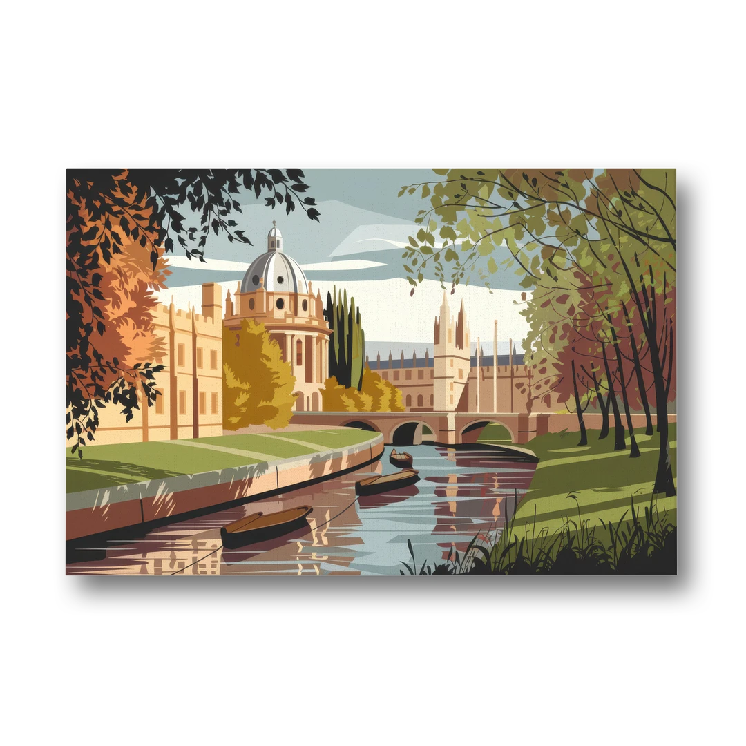 Oxford River Thames View - Canvas Wall Art - Front