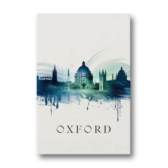 Oxford Skyline Panorama - Canvas Wall Art - Front