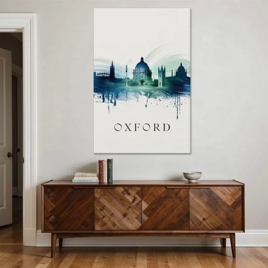 Oxford Skyline Panorama - Canvas Wall Art - Coffee Table - 40x60