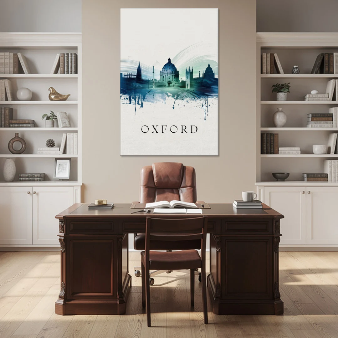 Oxford Skyline Panorama - Canvas Wall Art - Office - 40x60