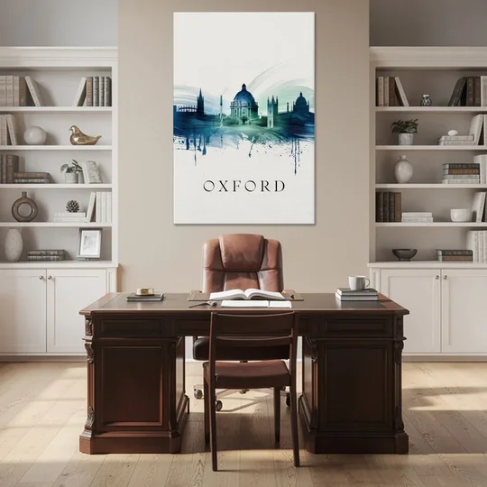 Oxford Skyline Panorama - Canvas Wall Art - Office - 40x60