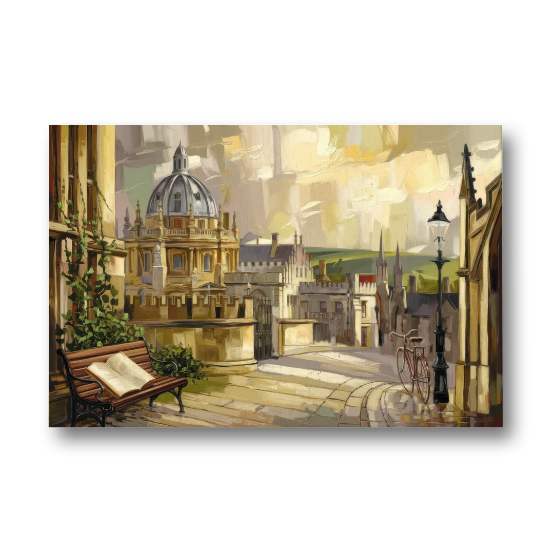 Oxford University Charm - Canvas Wall Art - Front