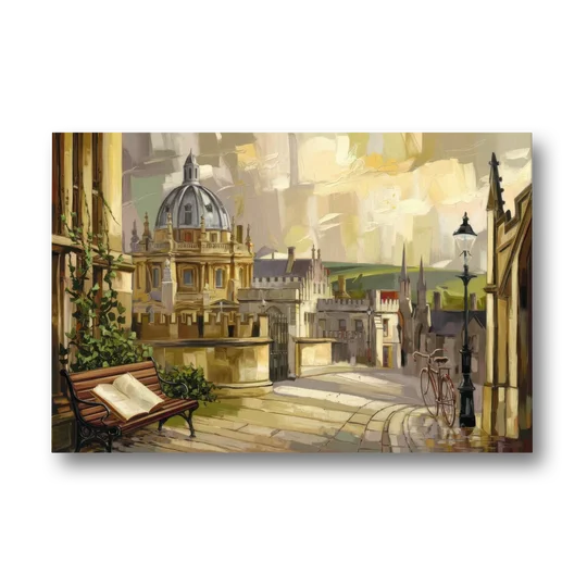 Oxford University Charm - Canvas Wall Art - Front