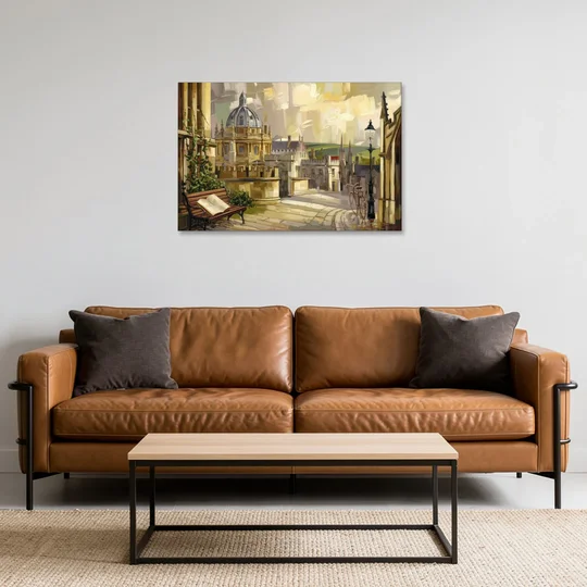 Oxford University Charm - Canvas Wall Art - Sofa - 36x24