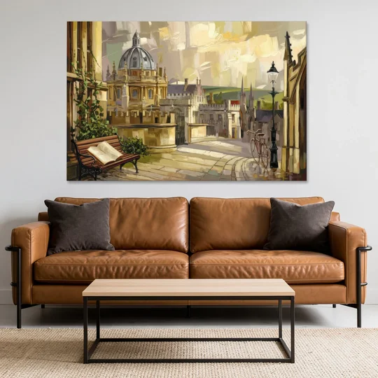 Oxford University Charm - Canvas Wall Art - Sofa - 60x40