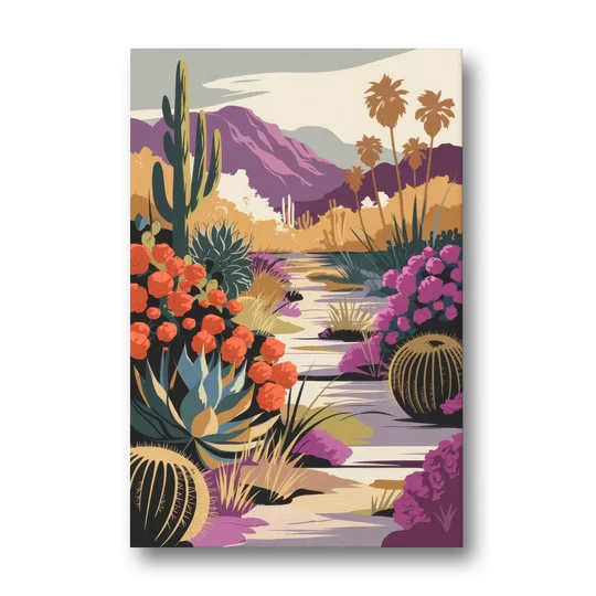 Palm Springs Desert Bloom - Canvas Wall Art - Front