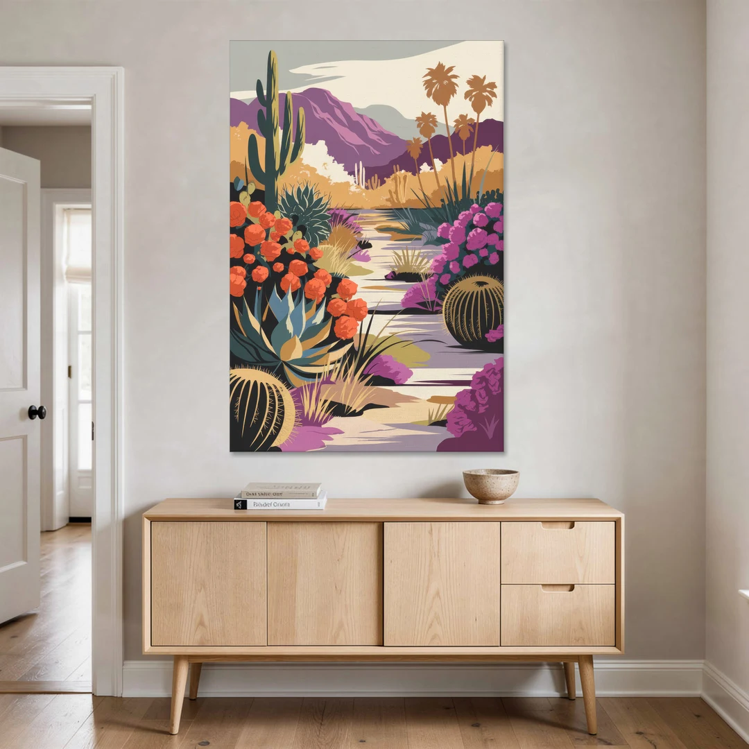 Palm Springs Desert Bloom - Canvas Wall Art - Coffee Table - 40x60