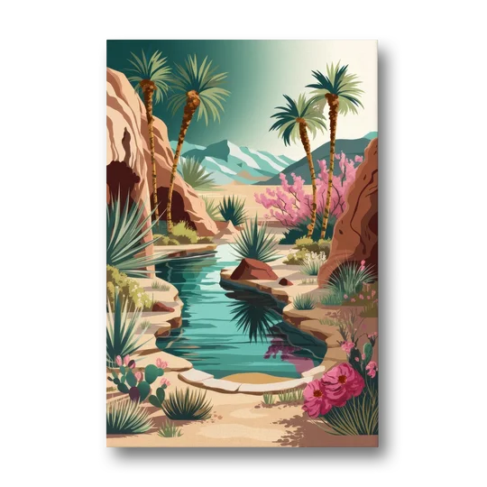Palm Springs Desert Oasis - Canvas Wall Art - Front