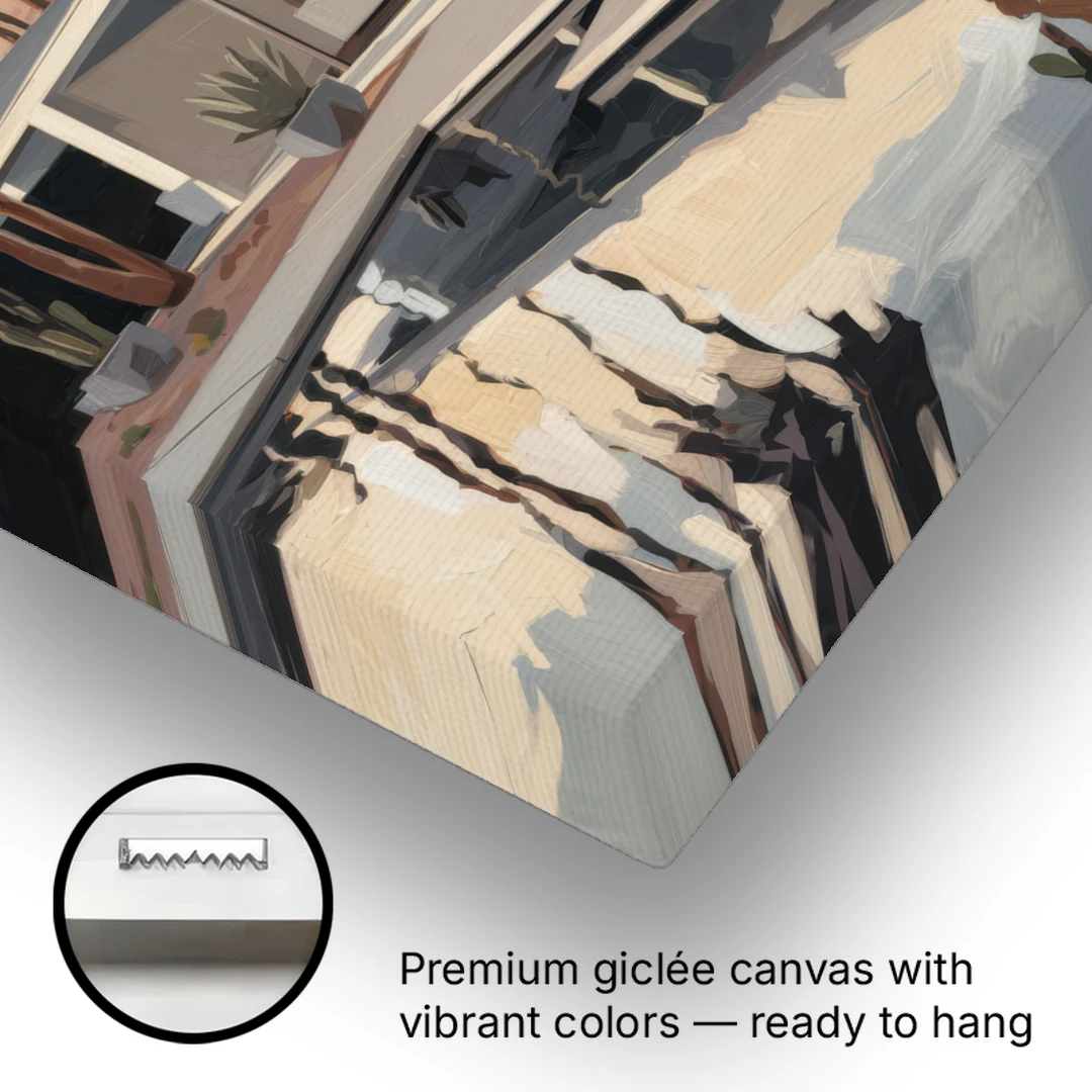 Palm Springs Mid Century Vibes - Canvas Wall Art - Gallery Wrap Corner