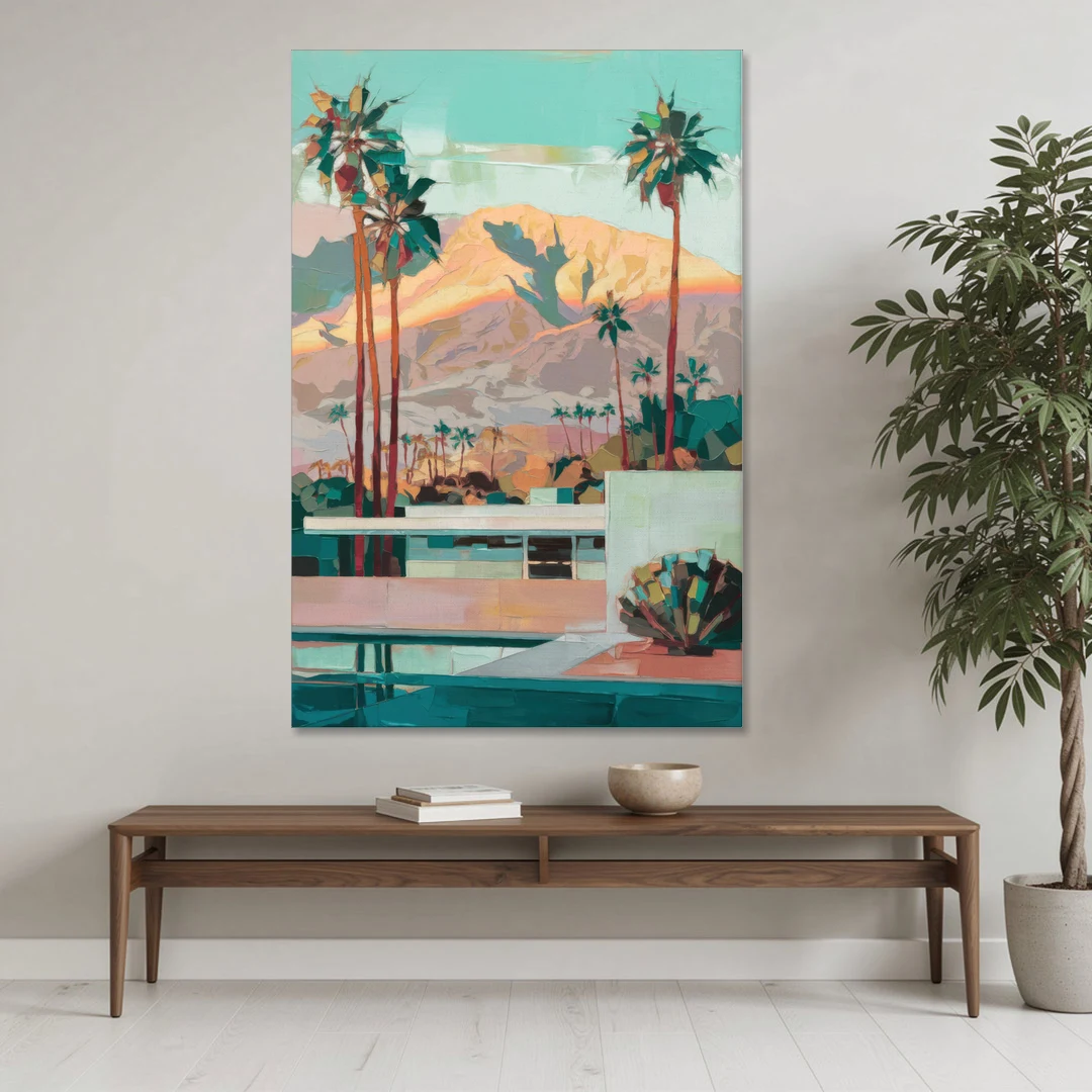 Palm Springs Mountain View - Canvas Wall Art - Coffee Table - 40x60