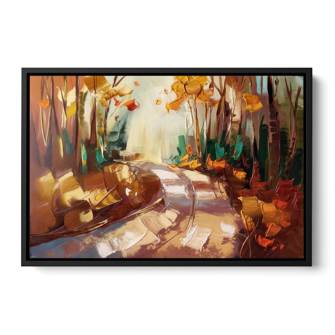 Park City Forest Trails - Black Framed Canvas Wall Art - Front