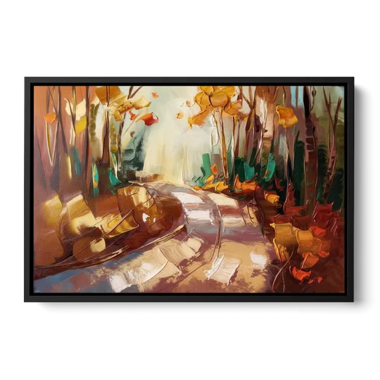 Park City Forest Trails - Black Framed Canvas Wall Art - Front