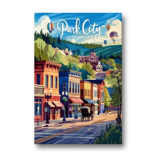 Park City Scenic Downtown - Canvas Wall Art - Front